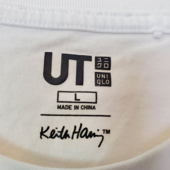 Uniqlo x Keith Haring White T-shirt Mens Sz L Invitation To Party Of Life 1984 - Picture 6 of 15